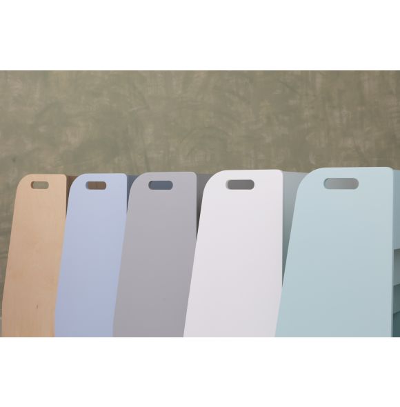 Regał końcowy niski, niebieski